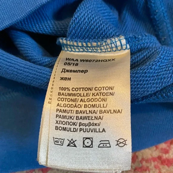 Wrangler Blue Sweatshirt with Rainbow Stripes - Picture 3 of 4